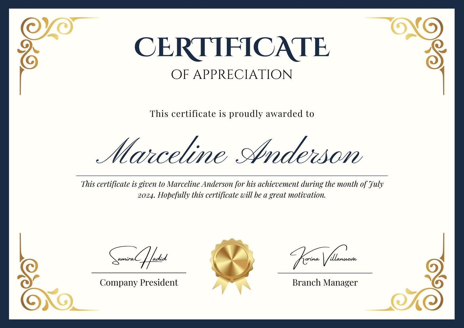Free Custom Printable Achievement Certificate Templates Canva