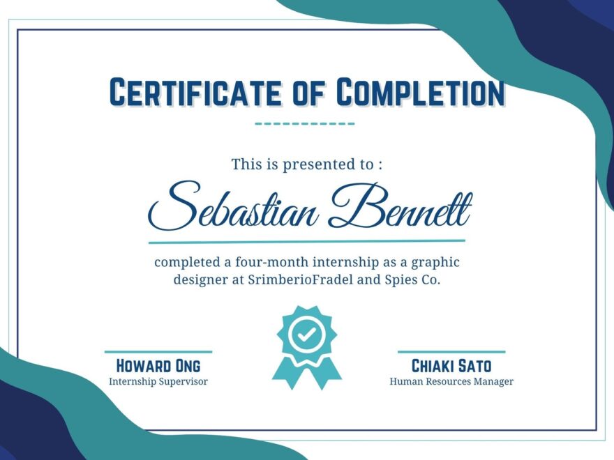 Free Custom Printable Certificate Of Completion Templates Canva