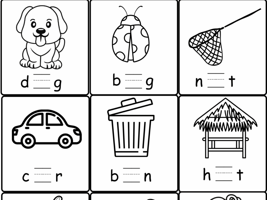 Free CVC Worksheet Kindergarten Downloadable Worksheets