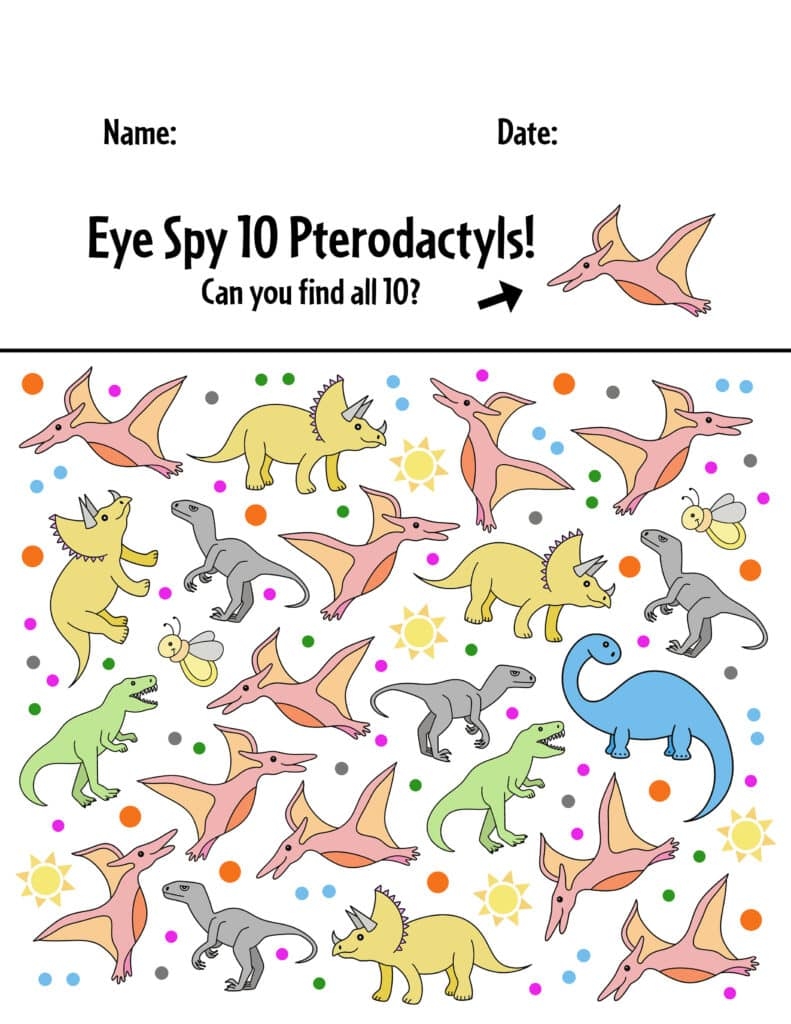 Free Dinosaur Printables For Preschool The Hollydog Blog