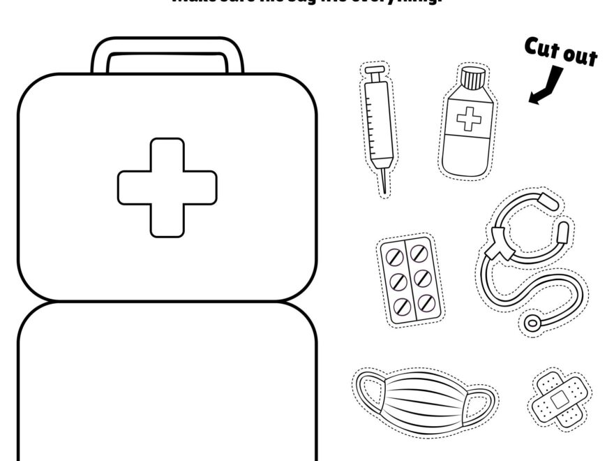 Free Doctor Bag Coloring Page