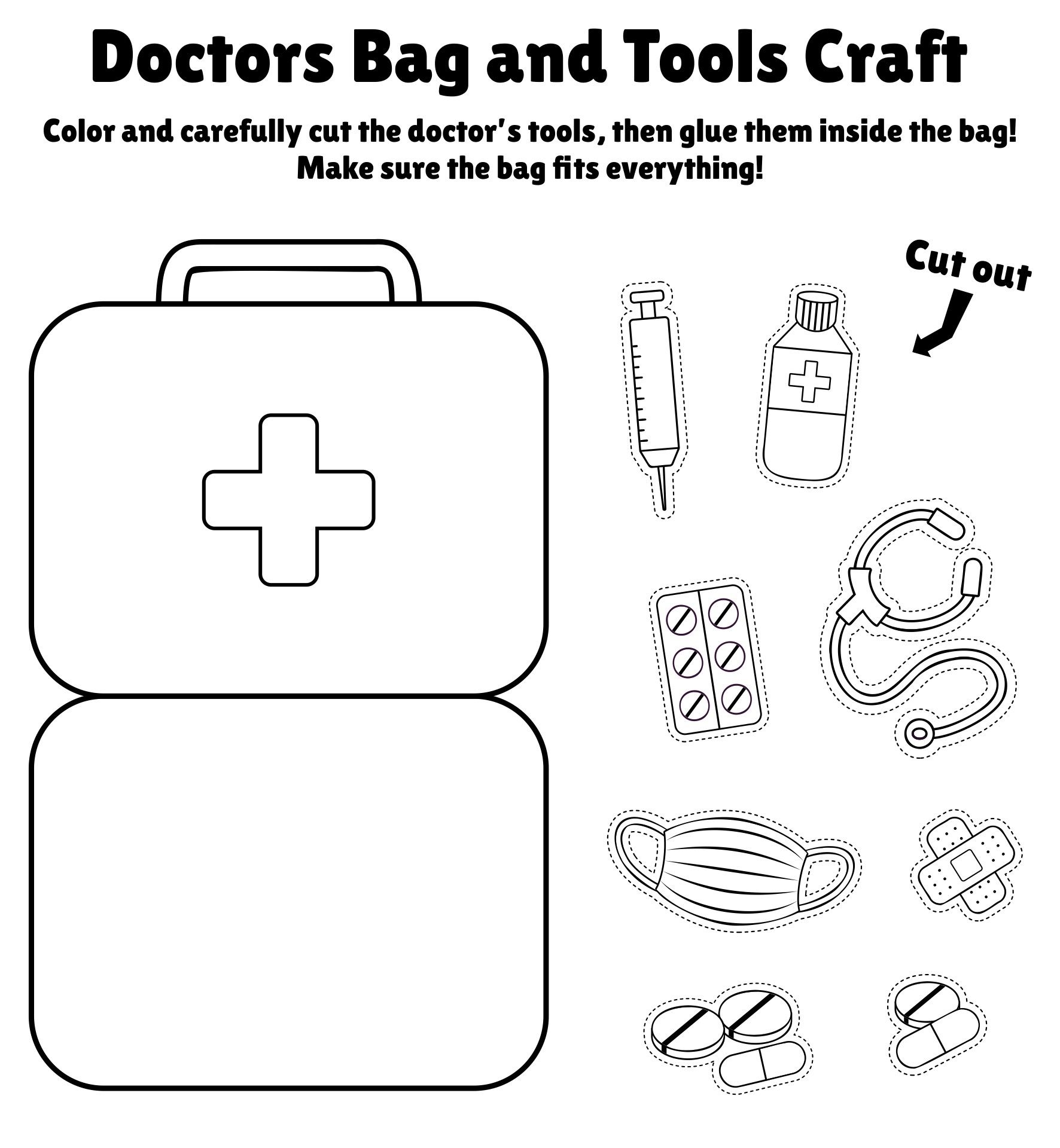 Free Doctor Bag Coloring Page