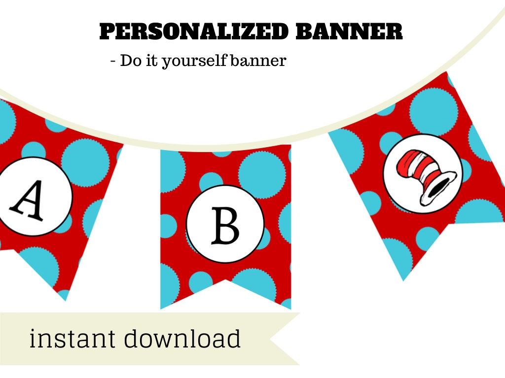 FREE Download Dr Seuss Banner Magical Printable