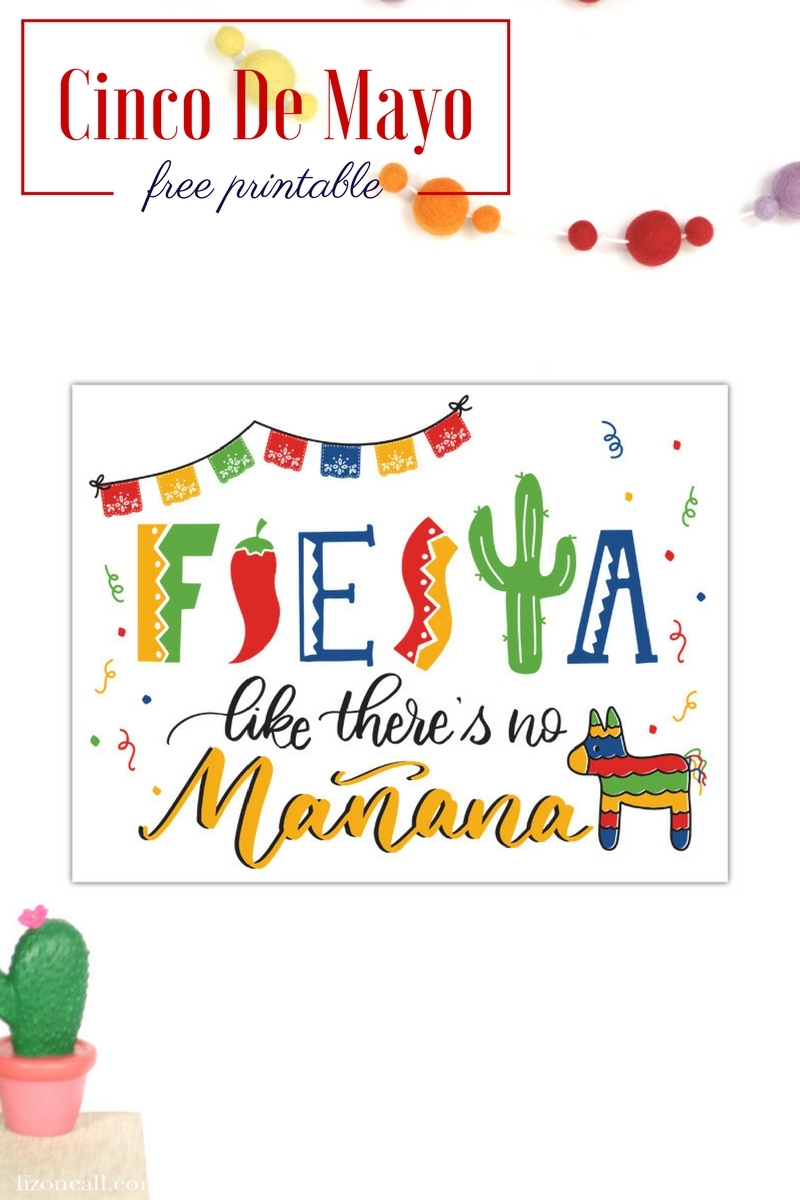 Free Hand Lettered Cinco De Mayo Printable
