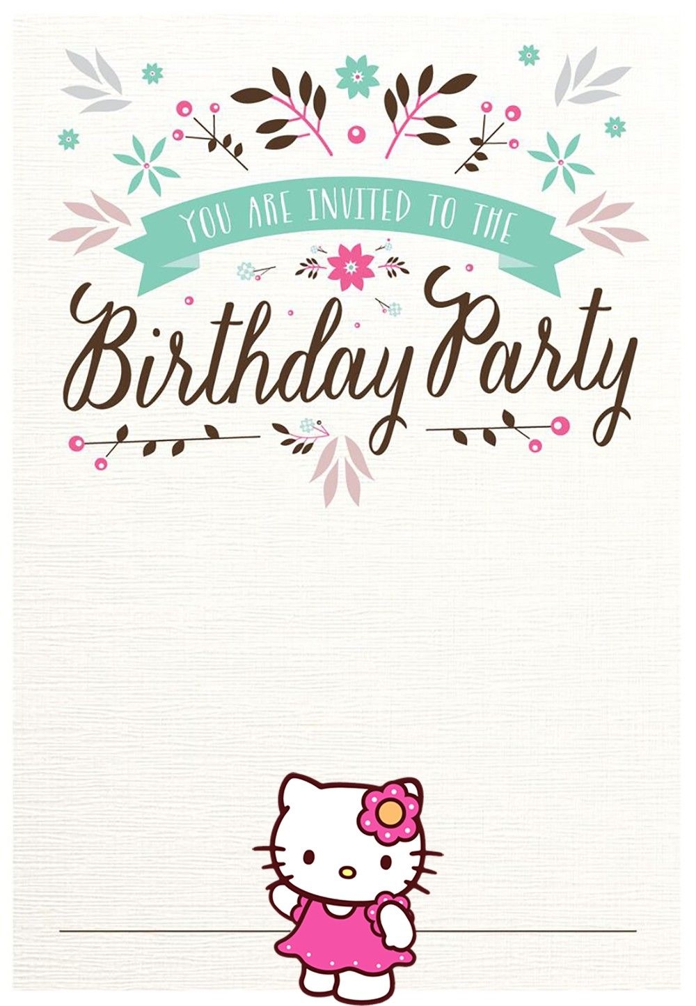 Hello Kitty Birthday Card Printable Free
