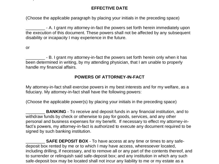 Free Missouri Power Of Attorney Forms 10 Types PDF Word EForms
