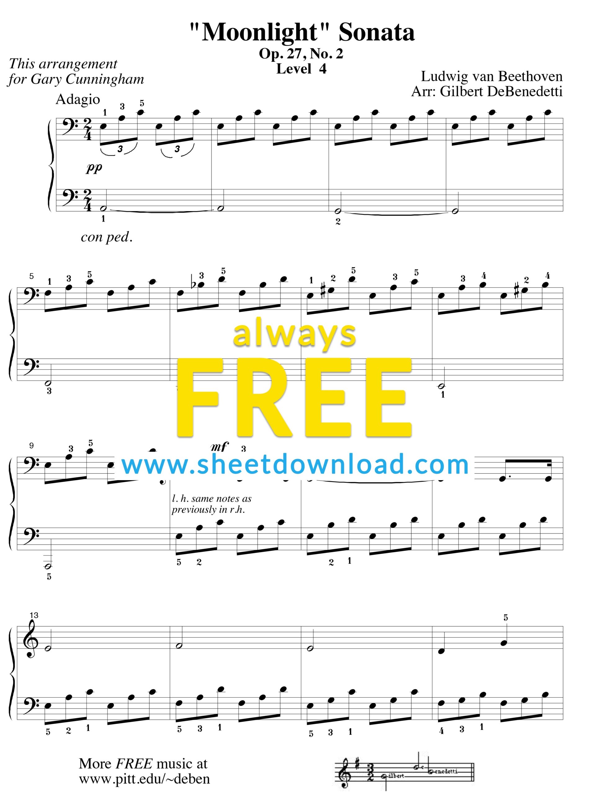 Printable Piano Sheet Music Free
