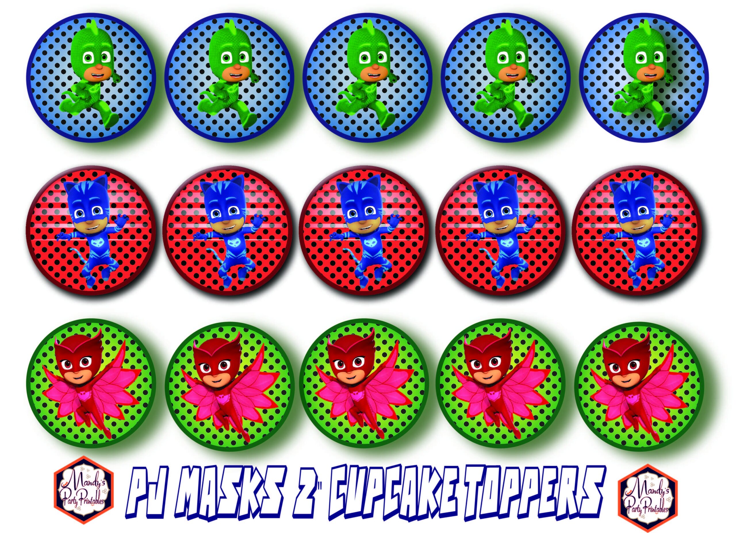Free PJ Masks Birthday Party Printables Mandy s Party Printables