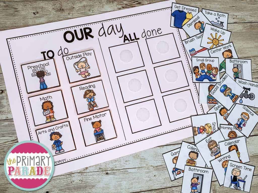 Free Printable Visual Schedule For Preschool Classroom