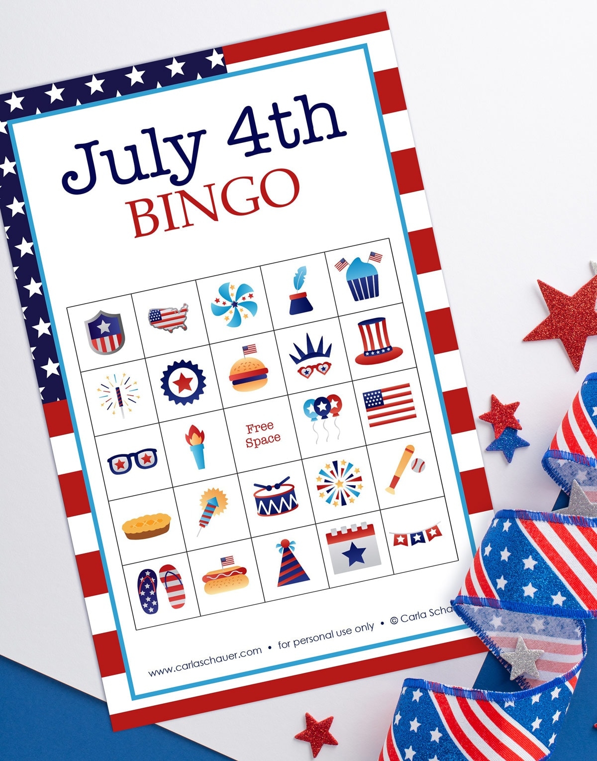 Free Printable 4th Of July Bingo Cards Carla Schauer Designs