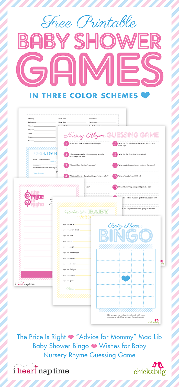 FREE Printable Baby Shower Games Chickabug