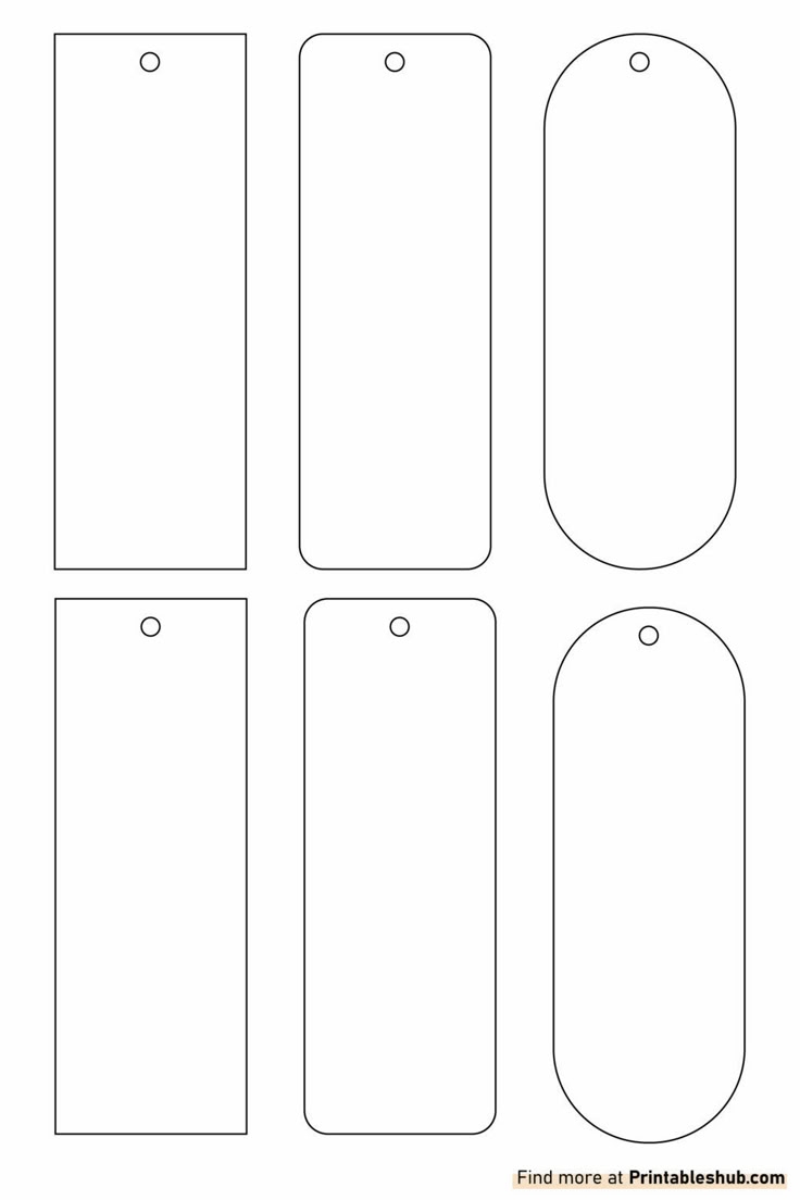 Free Printable Blank Bookmark Templates PDF Included Printables Hub