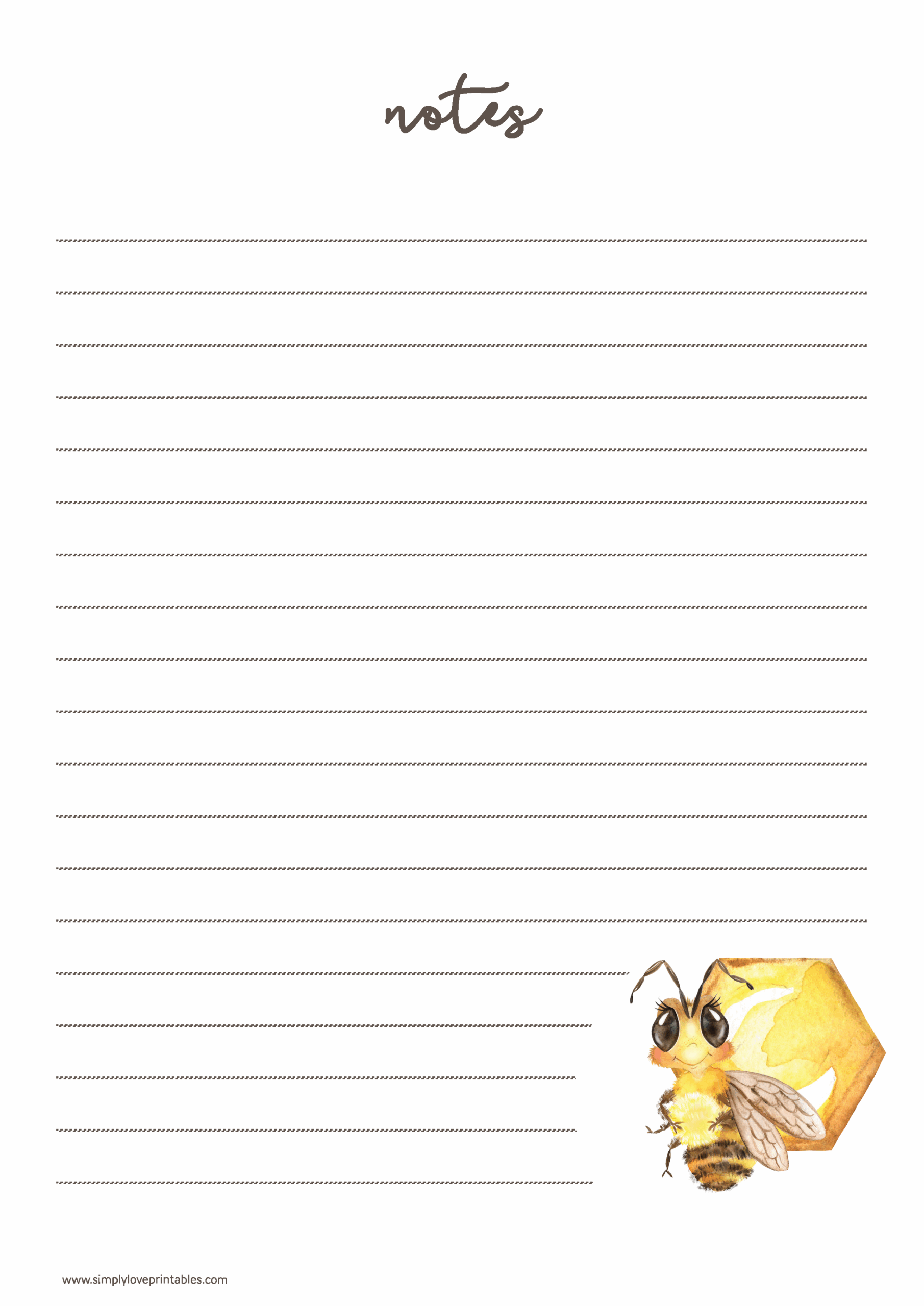 Free Printable Bumblebee Planner Pages Simply Love Printables