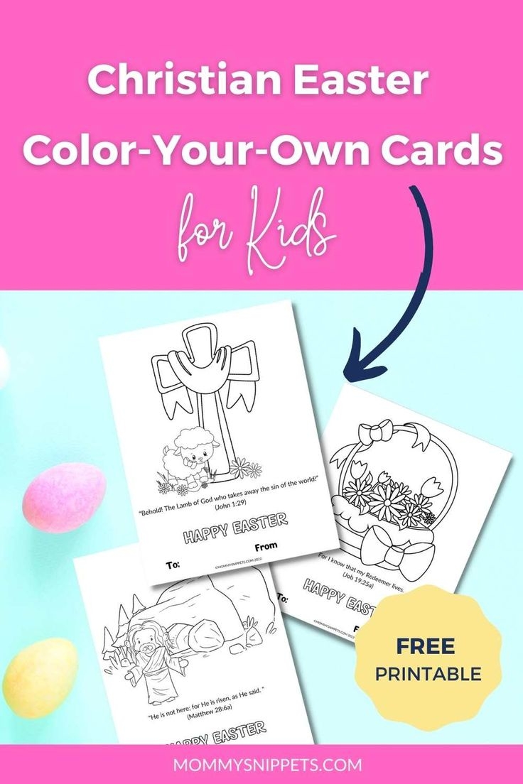 Free Printable Christian Easter Cards For Kids To Color And Share
