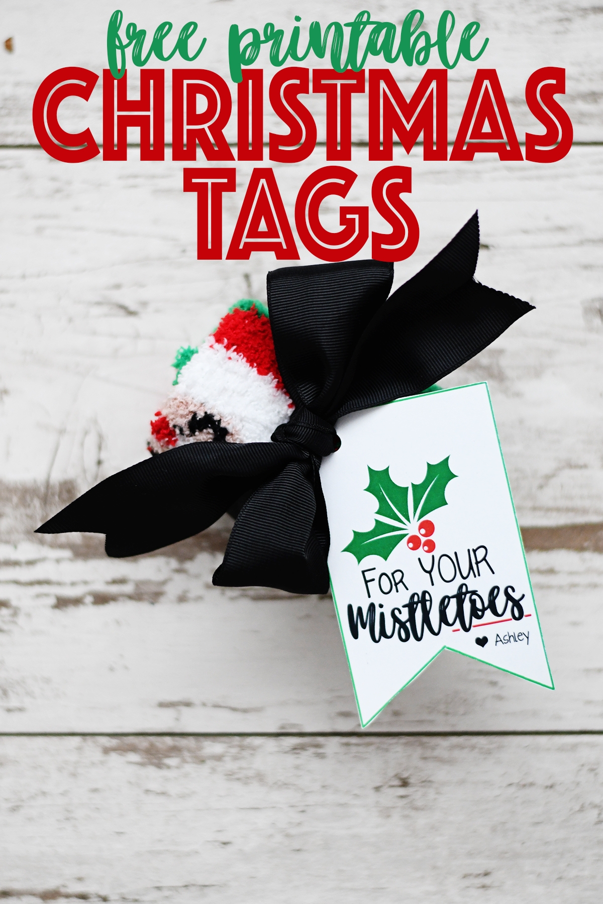 Free Printable Christmas Gift Tags For Your Mistletoes Pink Peppermint Design