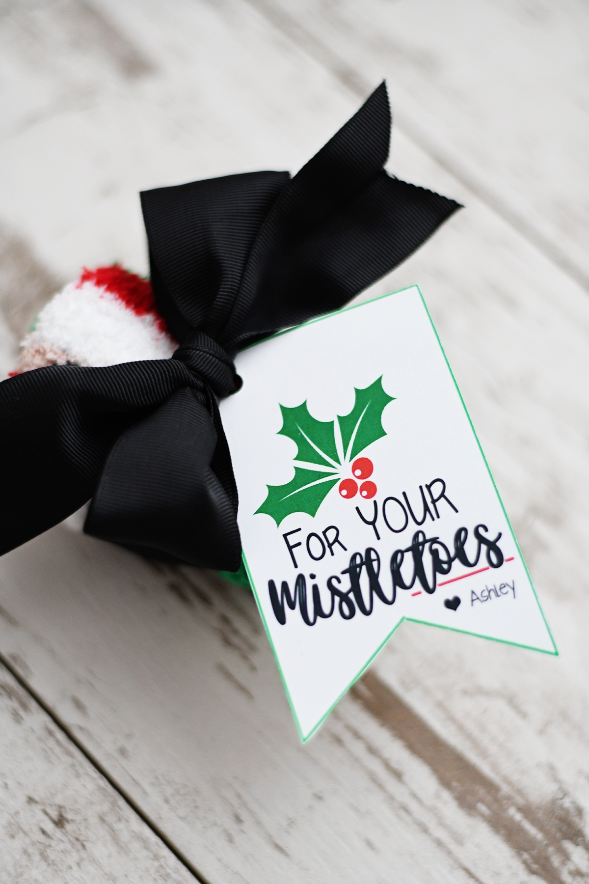 Free Printable Christmas Gift Tags For Your Mistletoes Pink Peppermint Design