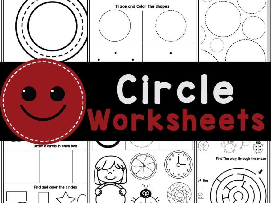 FREE Printable Circle Tracing Shape Worksheets For Preschool