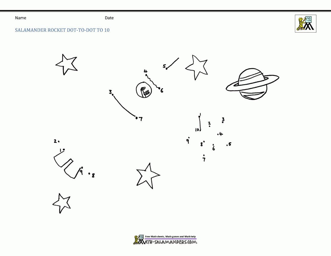 Free Printable Dot To Dot Up To 10