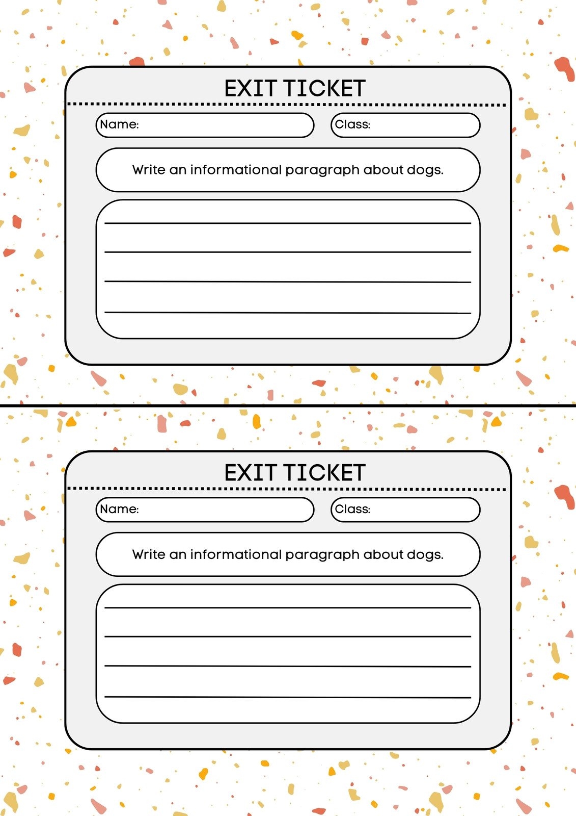 Free Printable Exit Ticket Templates You Can Customize Canva