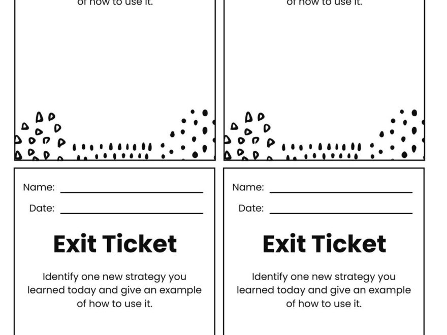 Free Printable Exit Ticket Templates You Can Customize Canva