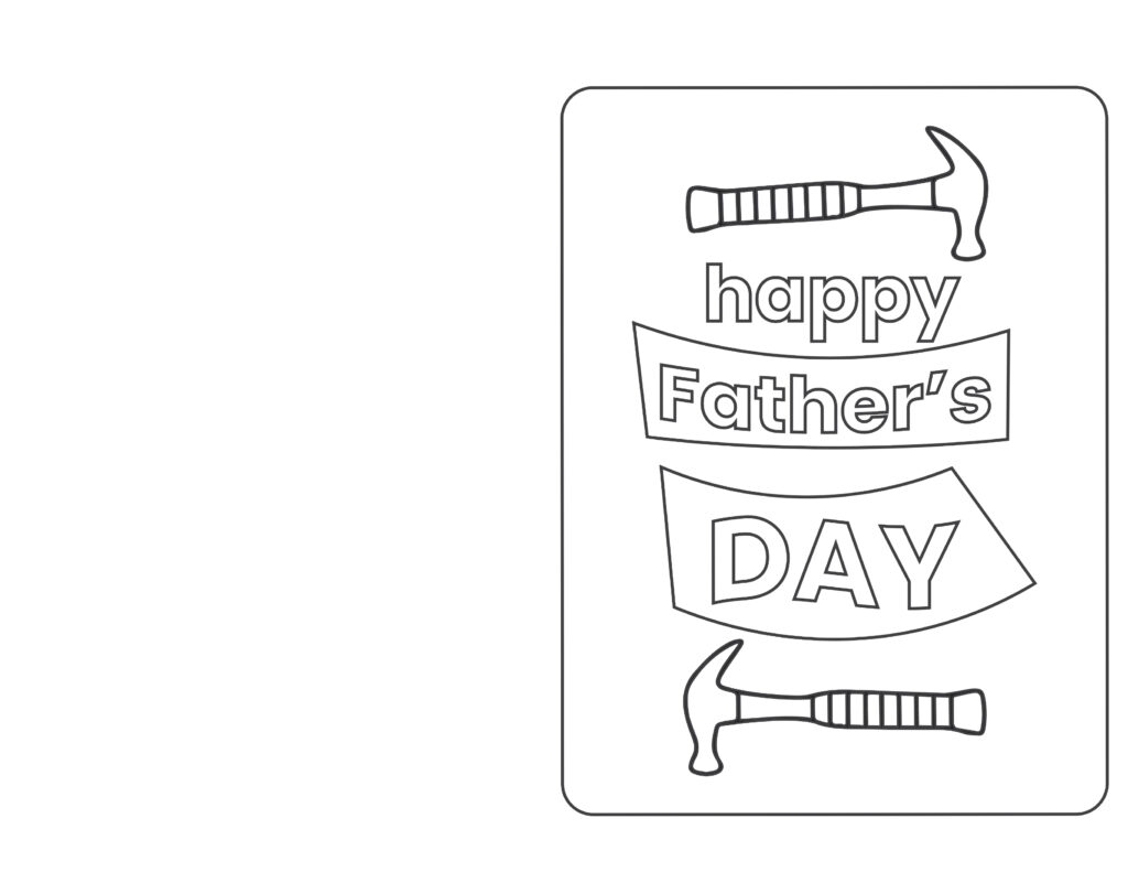 Printable Fathers Day Cards To Color Free