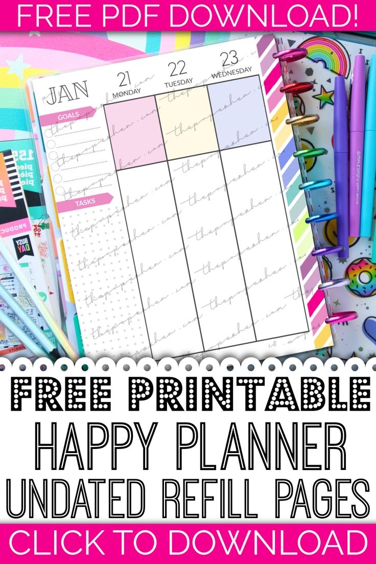 Happy Planner Classic Size Free Printables