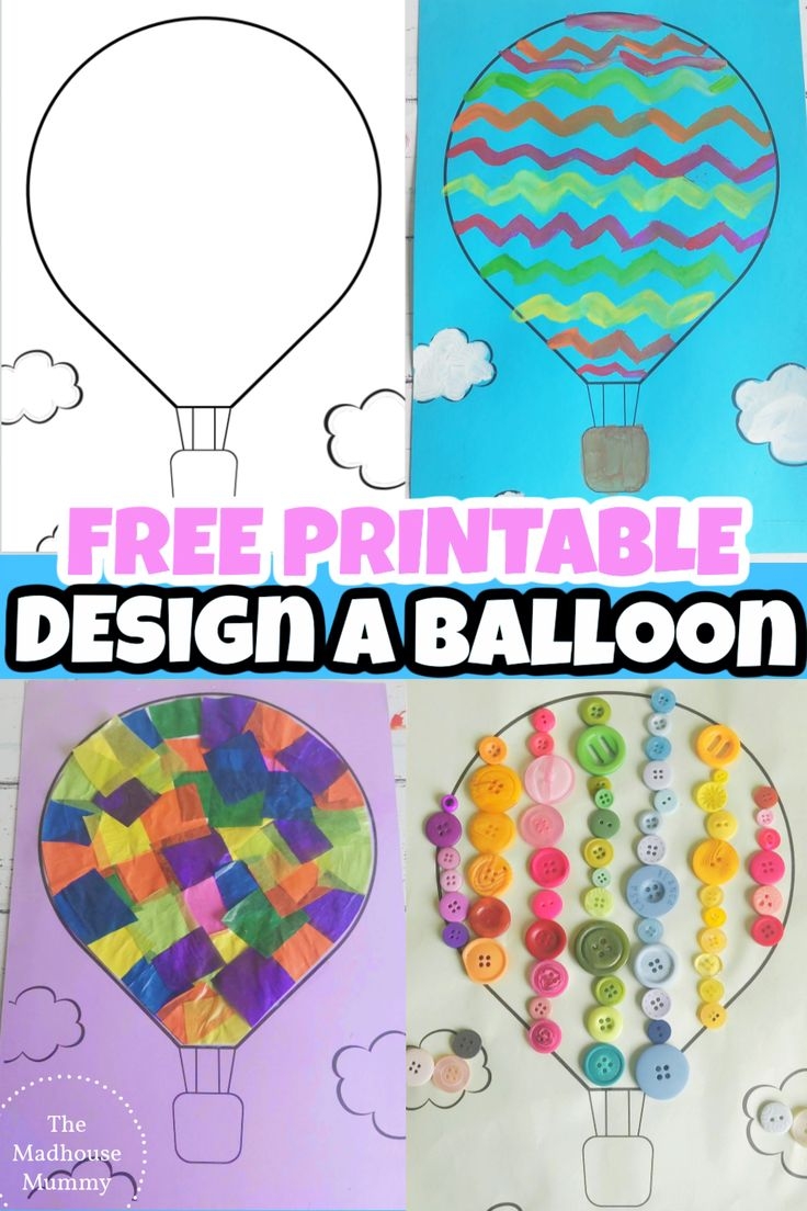 Free Printable Hot Air Balloon Template Craft For Kids