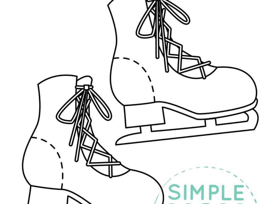 Free Printable Ice Skates Template Simple Mom Project