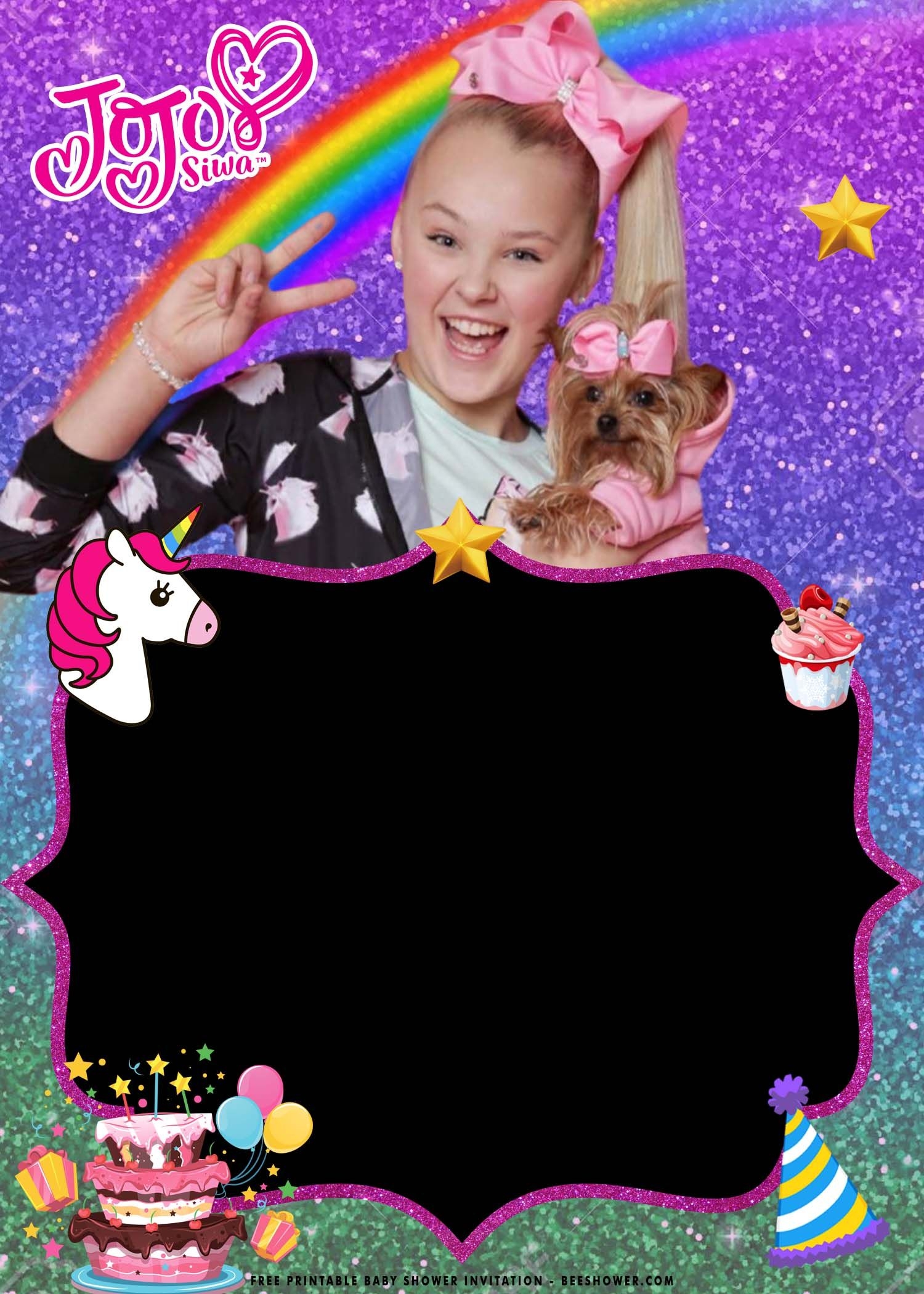 Jojo Siwa Printable Birthday Invitations