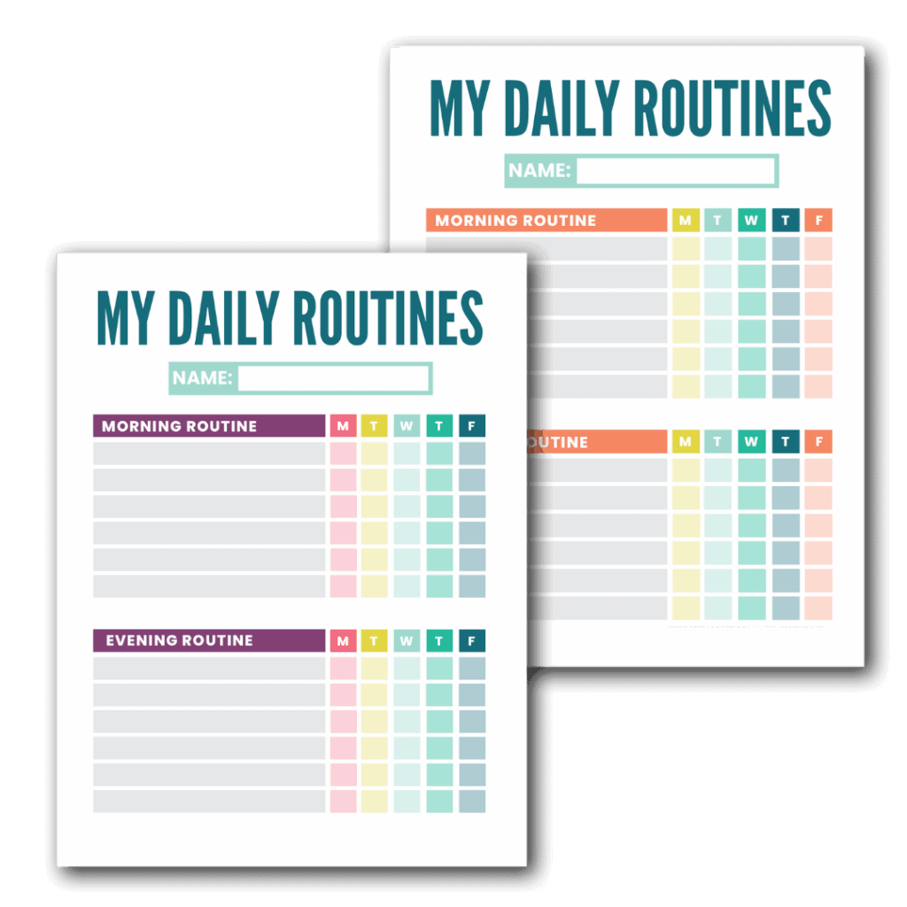 Blank Printable Toddler Morning Routine Chart For Kids