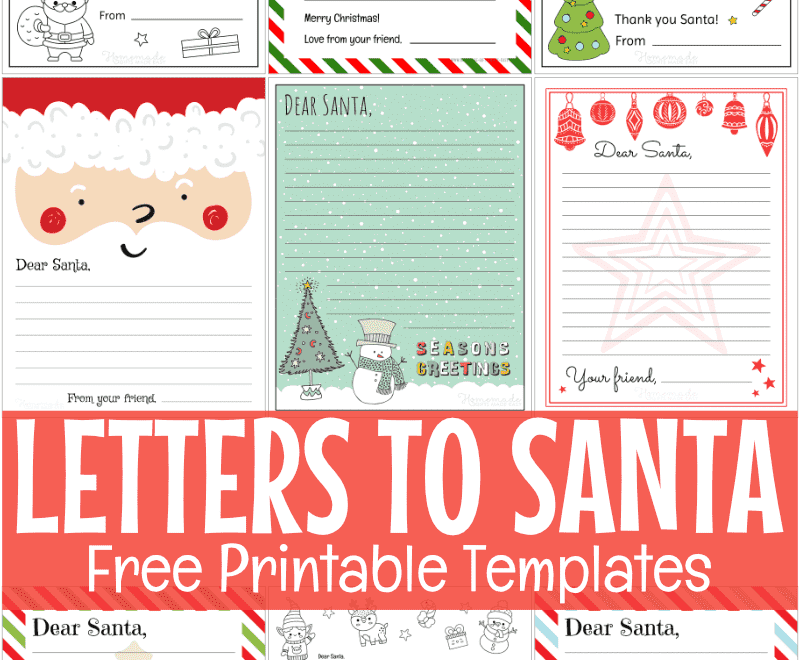Free Printable Letter To Santa Templates