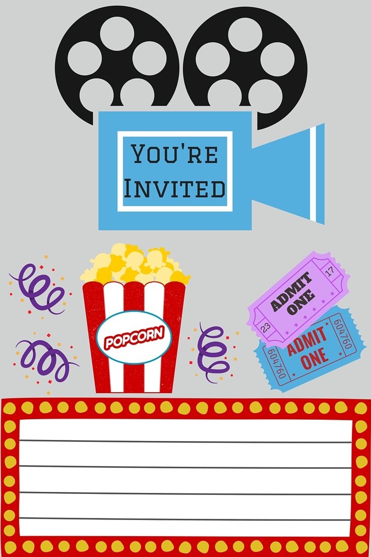 Free Printable Movie Party Invitations