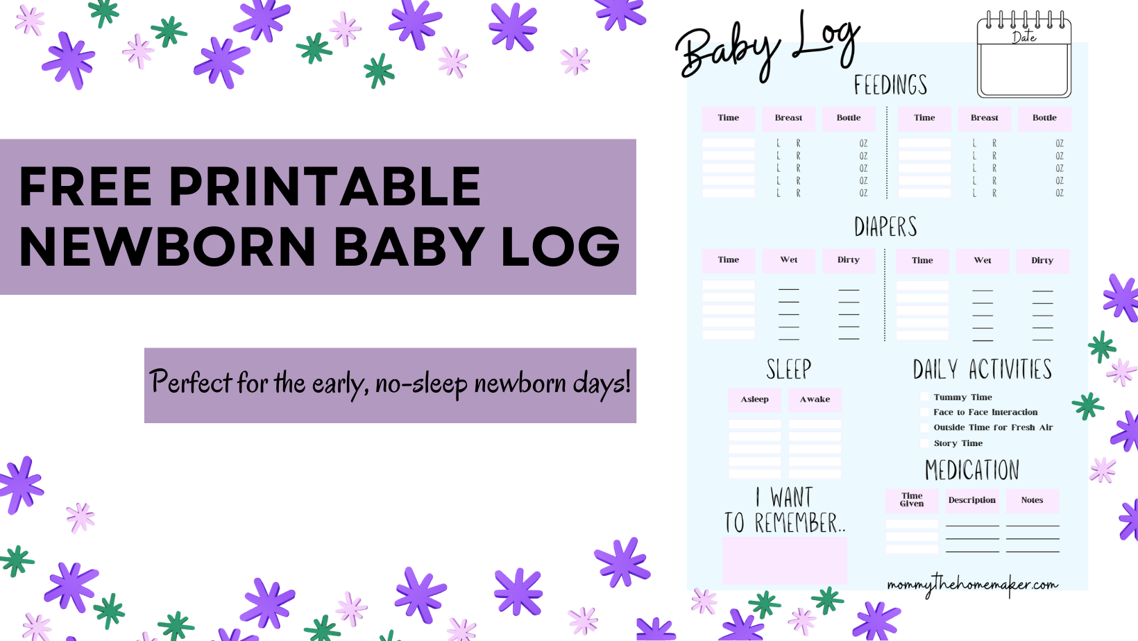 Free Printable Baby Schedule Chart