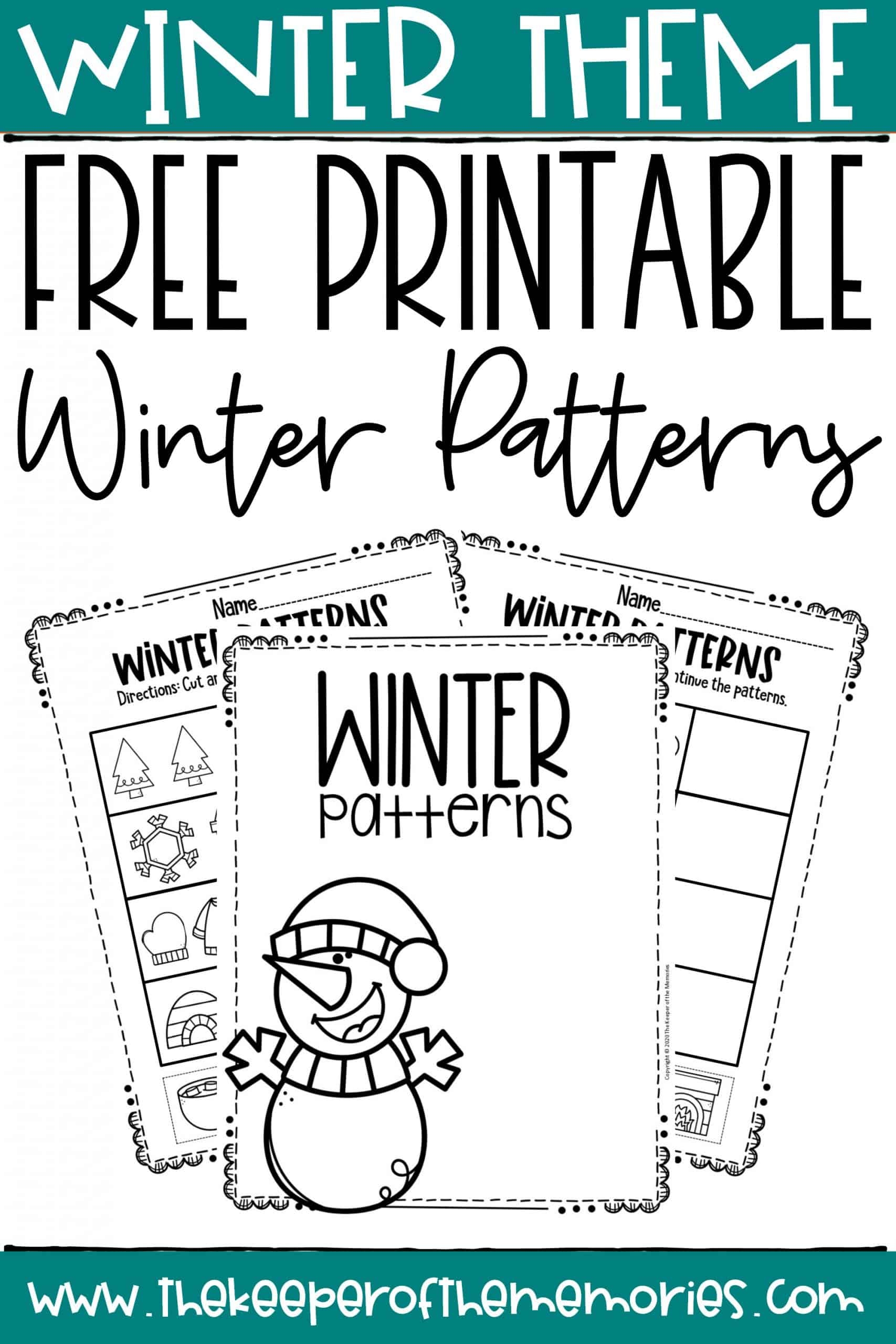 Free Preschool Printable Worksheets Winter