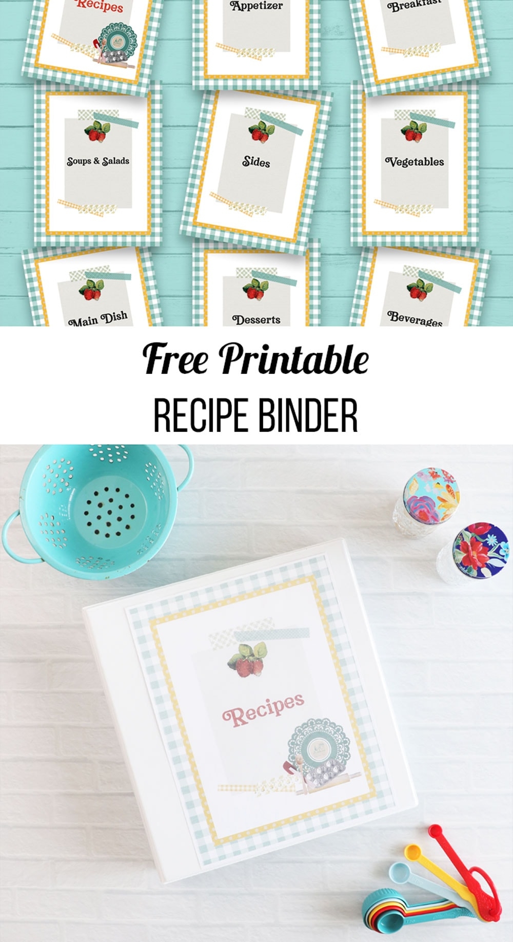 Free Printable Dividers For Recipes Book
