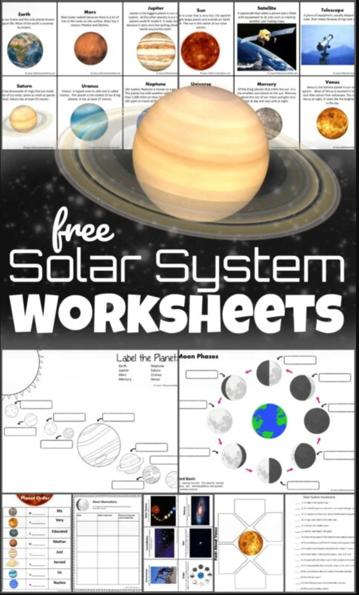  FREE Printable Solar System Worksheets For Kids