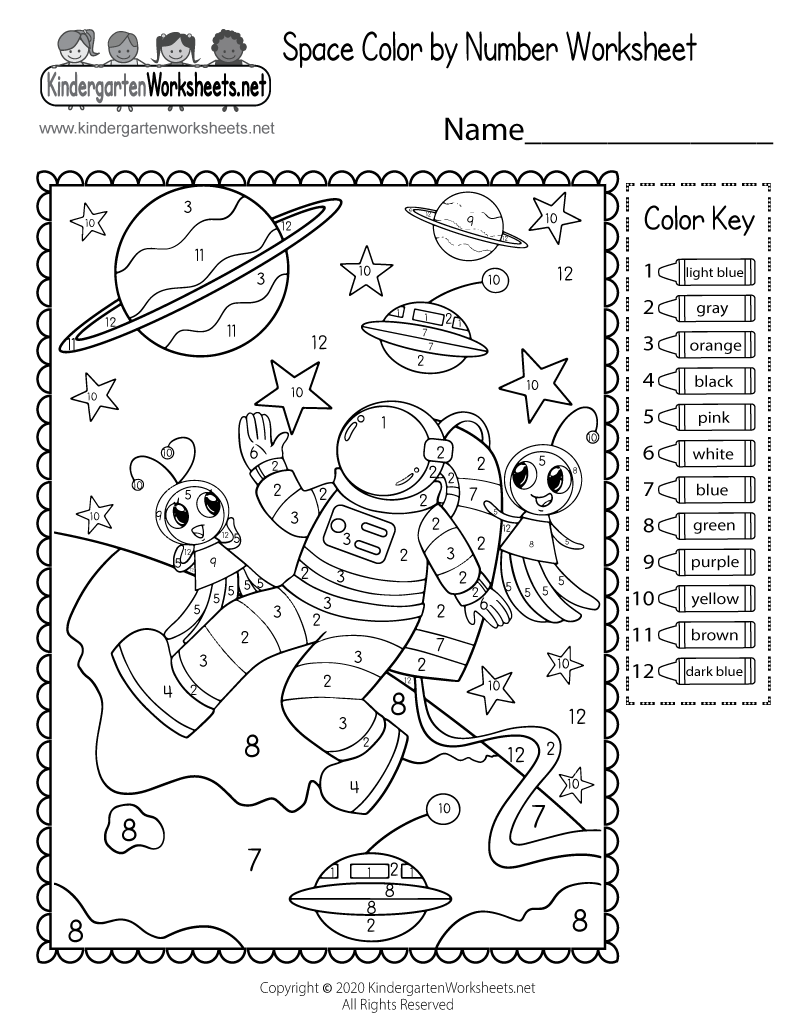 Color By Number Printable Kindergarten
