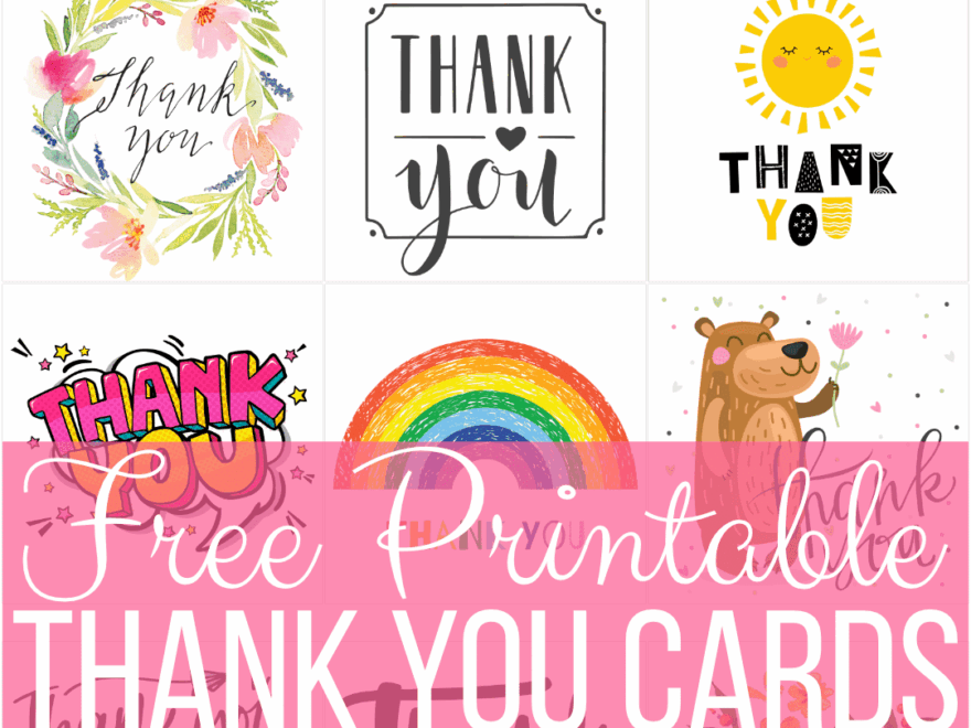 Free Printable Thank You Cards