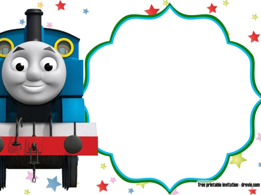 FREE Printable Thomas The Train Birthday Invitation Templates