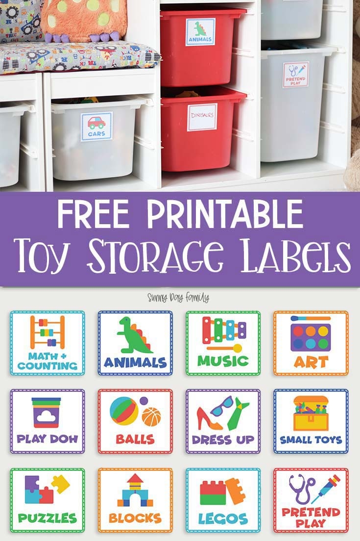 Free Printable Toy Storage Labels Toy Organizing Tips Sunny Day Family