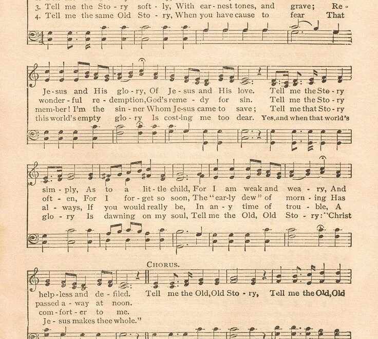 Free Printable Vintage Gospel Hymns Sheet Music