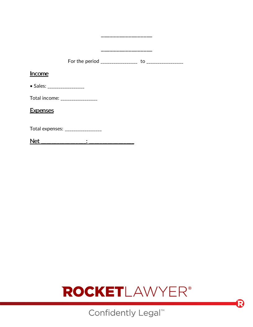 Free Printable Profit And Loss Form