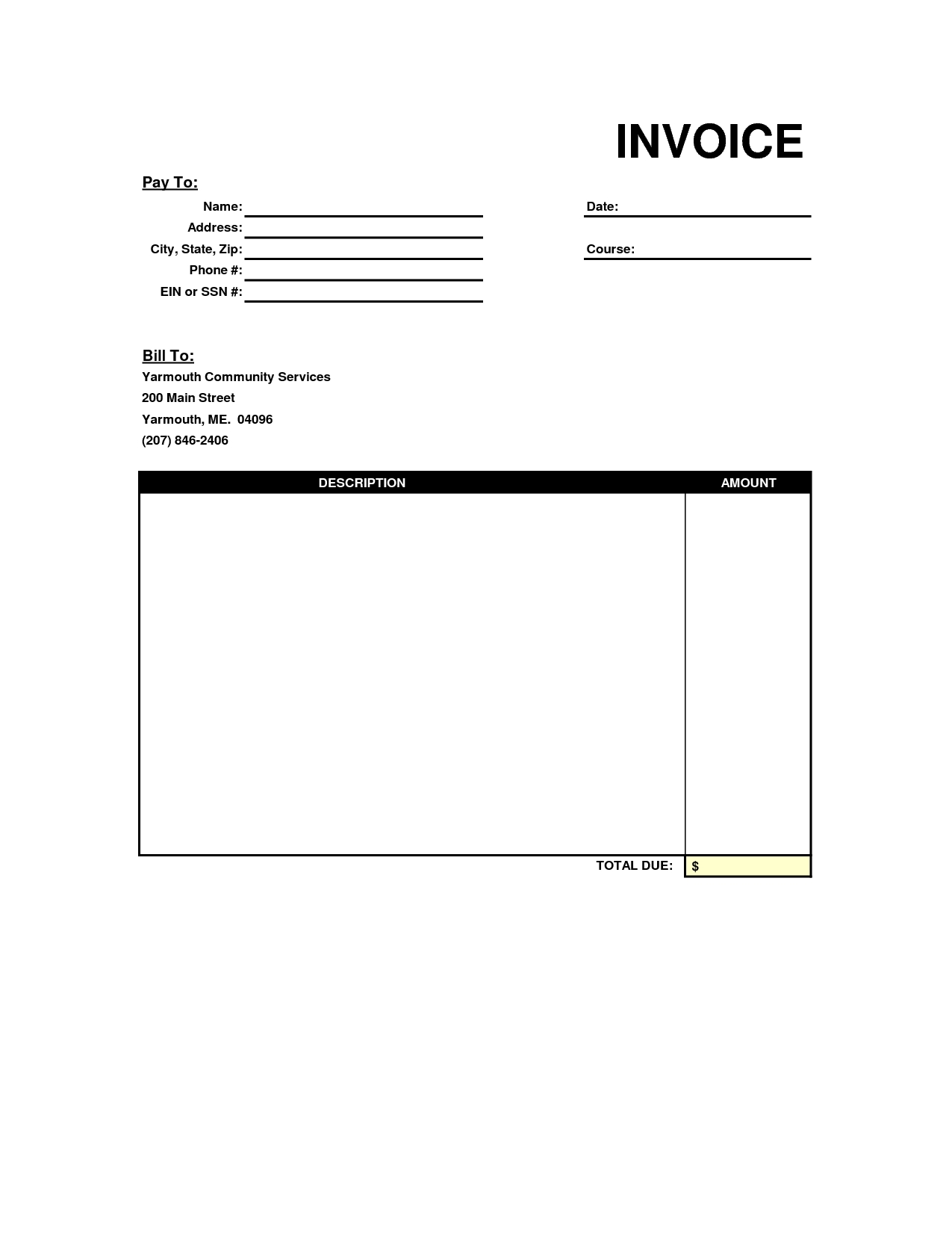 Free Simple Invoice Template Drewaralepbu1976 s Ownd