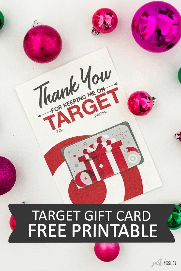 Free Target Gift Card Printable Great Gift Card Idea Teacher Appreciation