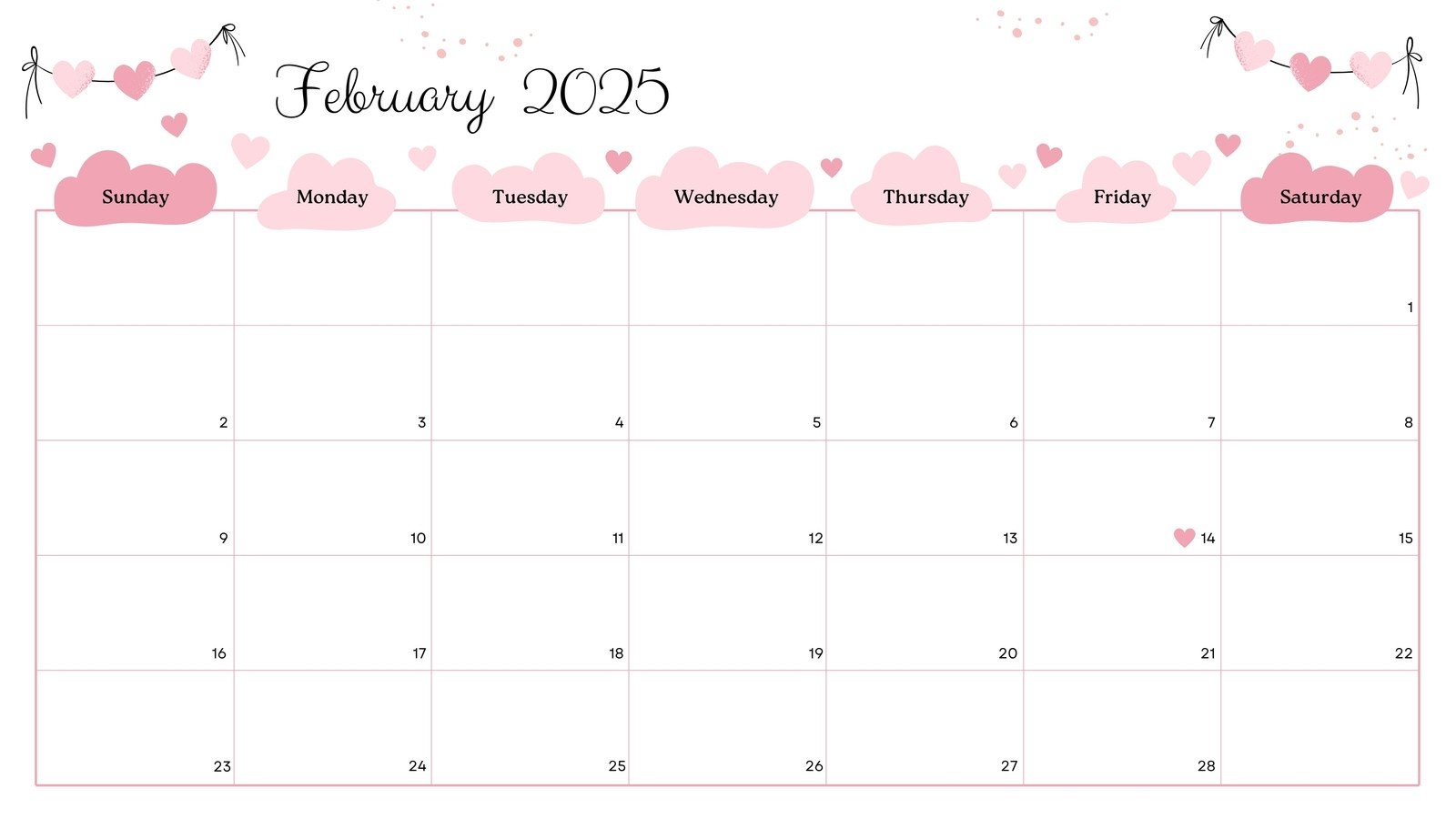 Free To Customize February 2025 Calendar Templates Canva
