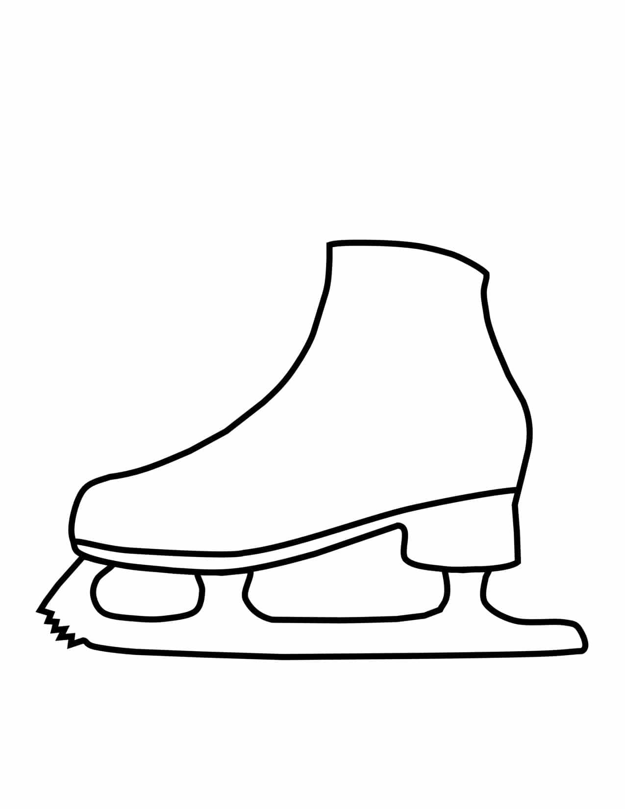 Free Winter Ice Skate Coloring Page For Kids