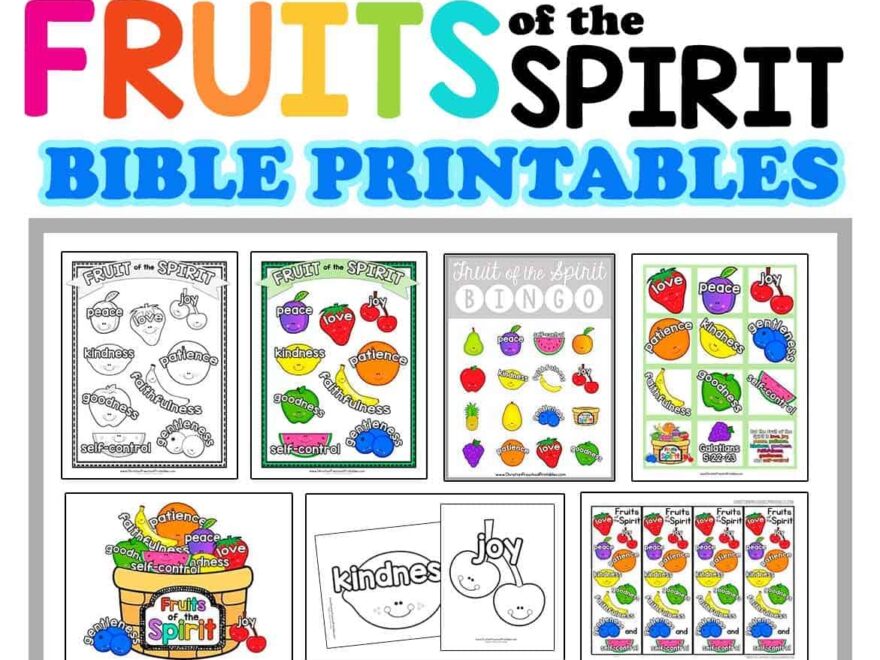 Fruit Of The Spirit Printables Christian Preschool Printables