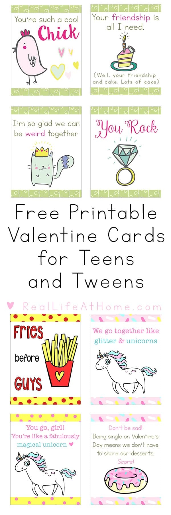 Funny Printable Valentine Cards For Teens And Tweens