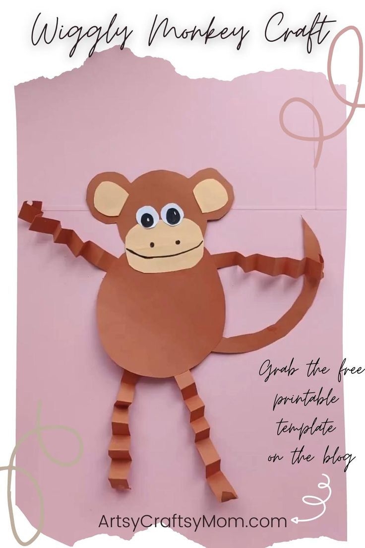 Printable Monkey Art Projects For Preschoolers