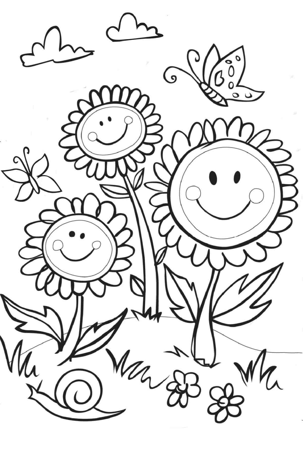 Get 20 Free Spring Coloring Pages Flowers Butterflies More 